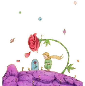 Nášivka NAŽEHLOVAČKA - Malý Princ s růží