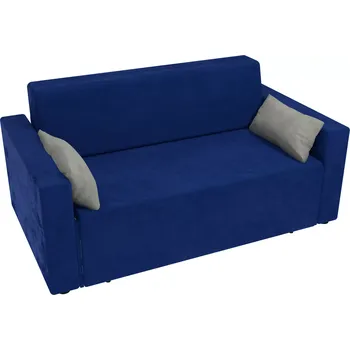 Pohovka Rozkládací pohovka Kate - Modrá, Molitanová matrace - pohovka Kate, Bez taburetu