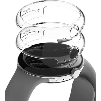 Ochranný kryt pro Google Pixel Watch 41 mm (2022) 2ks průhledná - černá