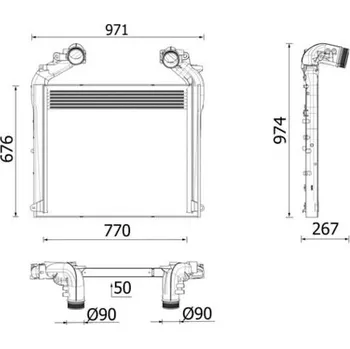 Chladič motoru Chladič turba MAHLE CI 703 000P