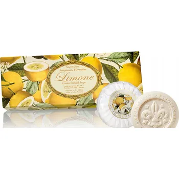 Mýdlo Saponificio Artigianale Fiorentino Sa Fiorentino - Přírodní kulatá tuhá mýdla Citróny 3 ks - 100 g