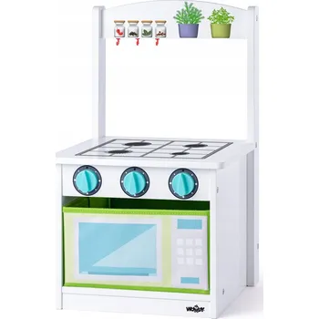 Dřevěná hračka Woody Židlička do kuchyňského koutu / barová židle