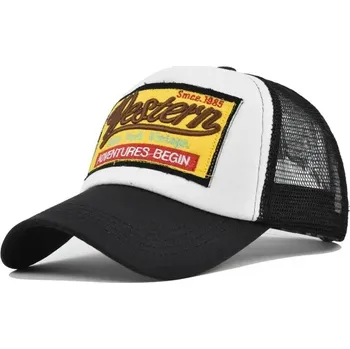 Kšiltovka Kšiltovka Western se stereoskopickou výšivkou | stylová čepice s kšiltem - Černá