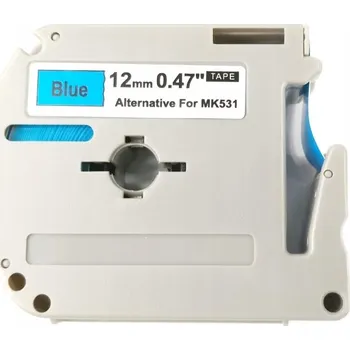 Pásek do tiskárny Páska - BROTHER MK-531 - 12 mm modrá - černý tisk - kompatibilní