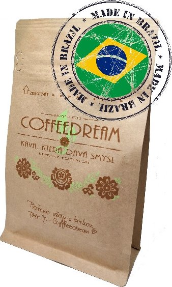 COFFEEDREAM | Káva BRAZILIE FAZENDA da LAGOA - 1000g / běžný třívrstvý sáček / Zrnková Káva Fazenda A12