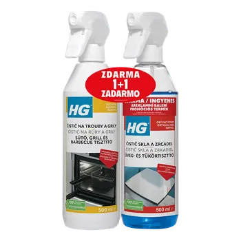 Univerzální čisticí prostředek HG Čistič na trouby a grily 500 ml + HG čistič skla a zrcadel 500 ml