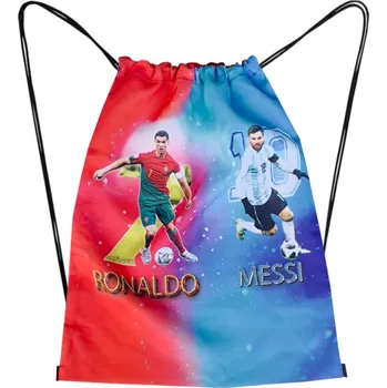 Dětský batoh Numberoplus Dětský fotbalový batoh vak zatahovací - Messi vs Ronaldo