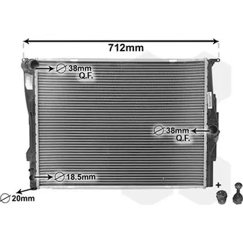 Motor automobilu Chladič, chlazení motoru VAN WEZEL 06002291