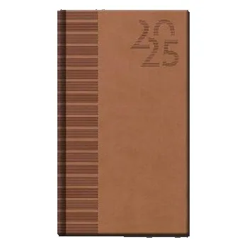 Diář Diář 2025 Vivella Brown, mini, týdenní A6