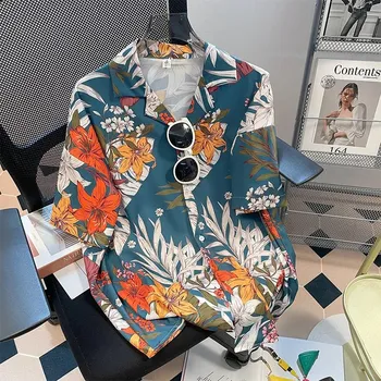 Pánská košile Pánská letní košile s potiskem Barva: Žlutá, Velikost: M