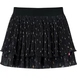 vidaXL Dětská sukně vrstvený volánkový design černá 140