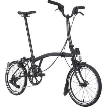 Městské kolo Skládací kolo Brompton P Line Urban, Midnight Black typ řídítek H