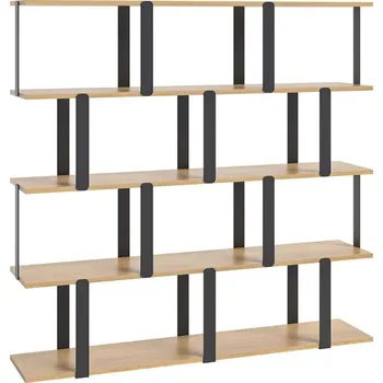 regál Take Me Home Černý dubový modulový regál Inteligo 154 x 160 cm