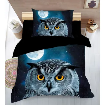 Povlečení POVLEČENÍ S 3D EFEKTEM 140x200/70x90cm - SOVA