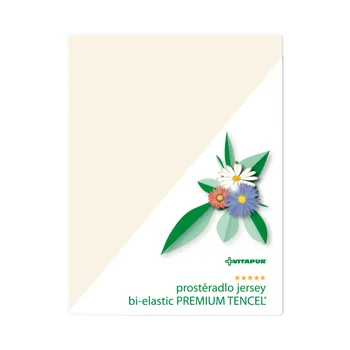 Prostěradlo Prostěradlo jersey bi-elastic PREMIUM TENCEL 200x160x25cm Béžová