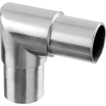 Zábradlí Roh, 90°, ostrý Roh, 90°, ostrý, trubka O33,7 x 2 mm, nerez. ocel 304, kartáčovaná