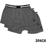 Trenýrky Horsefeathers Dynasty 3 Pack heather anthracite XL - Odesíláme do 24 hodin