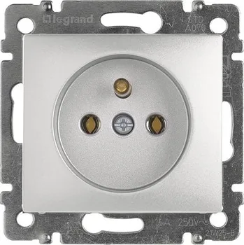 Elektrická zásuvka Zásuvka Legrand Valena 770196 metalíza / stříbrná (rámeček není součastí produktu)