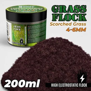 Příslušenství k deskovým hrám Green Stuff World Static Grass Flock 4-6mm - SCORCHED BROWN - 200 ml (Green Stuff World)