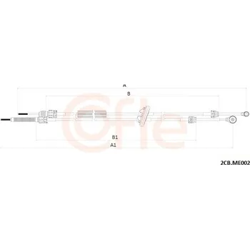 Tažné lanko, ruční převodovka, , COFLE, 92.2CB.ME002