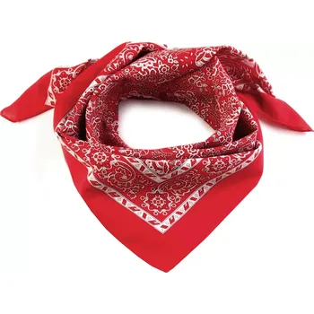 Šátek Šátek bavlněný kašmírový vzor - ČERVENÝ - 70x70 cm