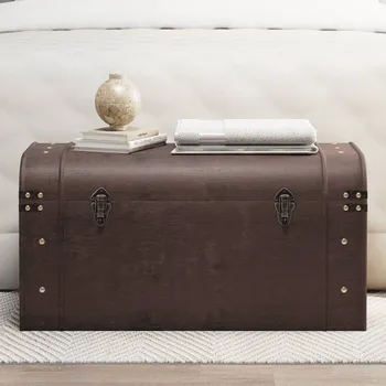 Truhla vidaXL Truhla se západkami tmavě hnědá 79,5 x 39,5 x 39,5 cm překližka