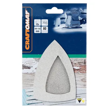 Brusný papír Craftomat Brusná mřížka, 150 × 100 mm, zrnitost: 80, 10 ks 260925B717