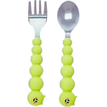 Svačinový box Dětská vidlička a lžička Housenka