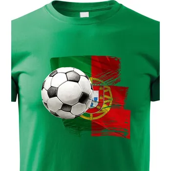 Chlapecké tričko Dětské tričko Fotbal Portugalsko, Barva Zelená, Velikost 110 cm/4 roky, Canvas Dětské tričko Bezvatriko.cz 2688