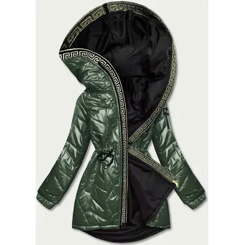 Dámská bunda Zelená dámská bunda s ozdobným prošíváním (B8092-10) odstíny zelené XXL (44)