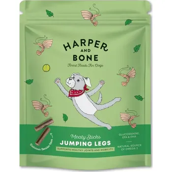 Krmivo pro psa Harper and Bone Dog Jumping Legs 75 g (Masové tyčinky pro zdravý pohyb)