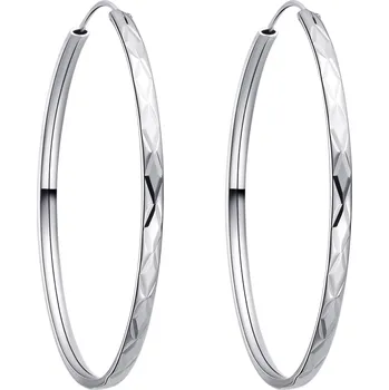 Náušnice NUBIS® Stříbrné náušnice kruhy 50 mm - NB-3041-50