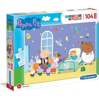 Puzzle Clementoni Puzzle Supercolor Maxi - Peppa Pig, 104 dílků