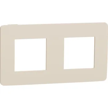 Schneider Electric NU280444 Unica Studio Color - Krycí rámeček dvojnásobný, Béžový/Béžový