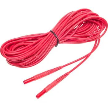elektrický kabel Sonel 10 m červený kabel 1 kV (banánové zástrčky)