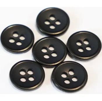 Knoflík Knoflík ČERNÝ košilový malý 1579/16/133 - Černá, 10 mm