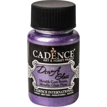 Metalická barva na sklo Cadence Dora Glass, 50 ml - amethyst, ametystová
