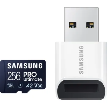 Paměťová karta Samsung microSDXC 256GB PRO Ultimate + USB čtečka MB-MY256SB/WW