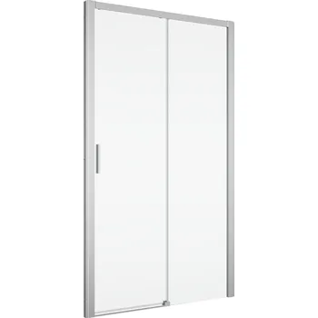 Sprchové dveře Ronal Bathrooms (Sanswiss) Jednodílné posuvné dveře Ronal Top - Line S s pevnou stěnou v rovině pravé 1300 x 2000 mm, aluchrom/sklo Durlux
