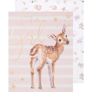 Přání k narození dítěte "Loved Deerly" Wrendale Designs – koloušek