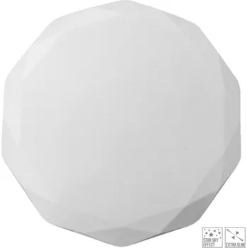 PREZENT 71319 - Stropní LED svítidlo IRIDIO 44W,4000K, Ø505, 3650lm, bílá/třpytivý efekt