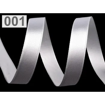 Stuha Atlasová stuha svazky šíře 10 mm návin 5 metrů - 01 bílá