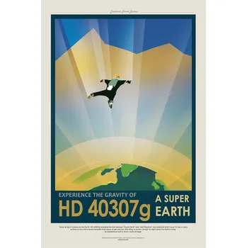 Plakát Plakát, Obraz - HD 40307g (Planet & Moon Poster) - Space Series (NASA)