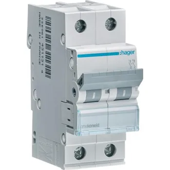 Jistič Hager MCN204 Jistič 2 pól. 4A, char.C, 6 kA