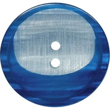 Knoflík knoflik tm.modrý lesk střed 23mm 342021 - Modrá, 18 mm