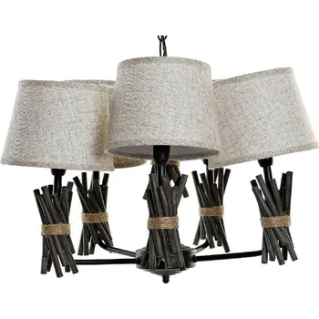 Stojací lampa Stropní světlo DKD Home Decor Polyester Kov (55 x 55 x 100 cm)
