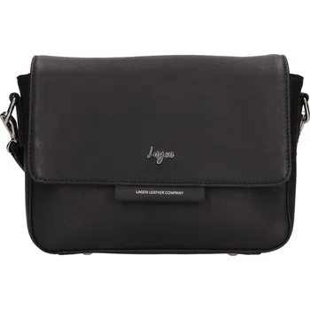 Kabelka Dámská kožená kabelka Lagen Mareta - černá