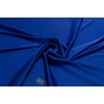 Metráž - polyesterové hedvábí/spandex AZURA MODRÁ 88240/37 - látka na šaty a halenky - Modrá, 140 cm