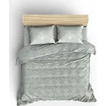 Bavlněný přehoz přes postel na dvoulůžko s povlaky na polštáře a prostěradlem Pure zelený