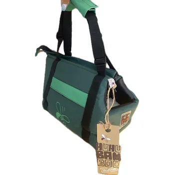 Taška pro psa a kočku Huhubamboo Taska S zelená 16 x 24 cm